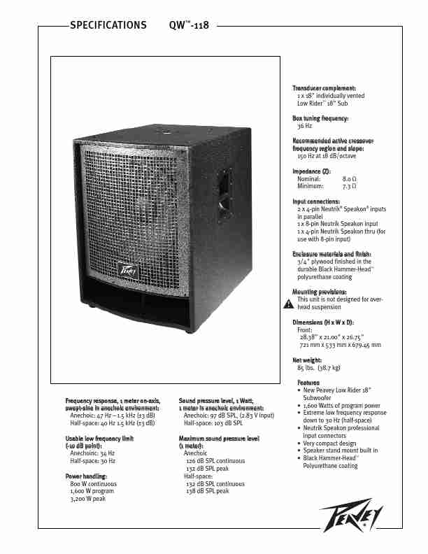 Peavey Speaker QW-118-page_pdf